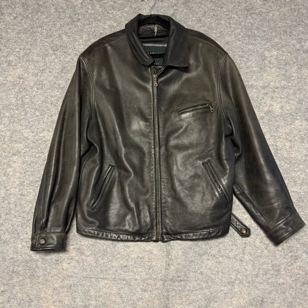 Danier Black Genuine Leather Zip Jacket Canada Classic Moto Style Outerwear - Picture 3 of 16